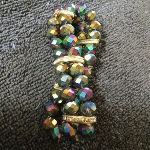 Peacock Crystal Stretch Bracelet